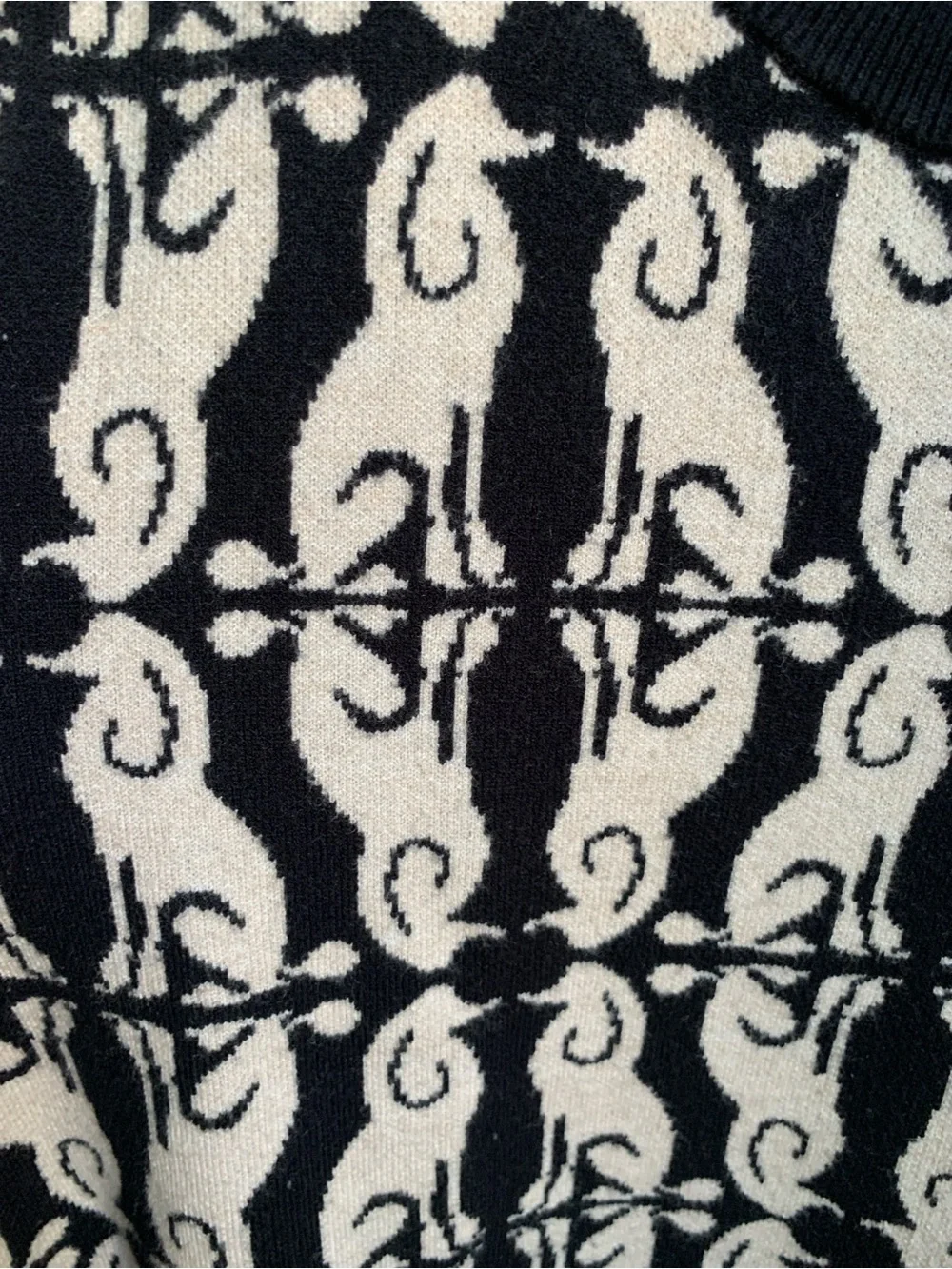 Anthropologie Maeve Harmon Jacquard Poodle Sweater Tee 2X - Picture 6 of 6